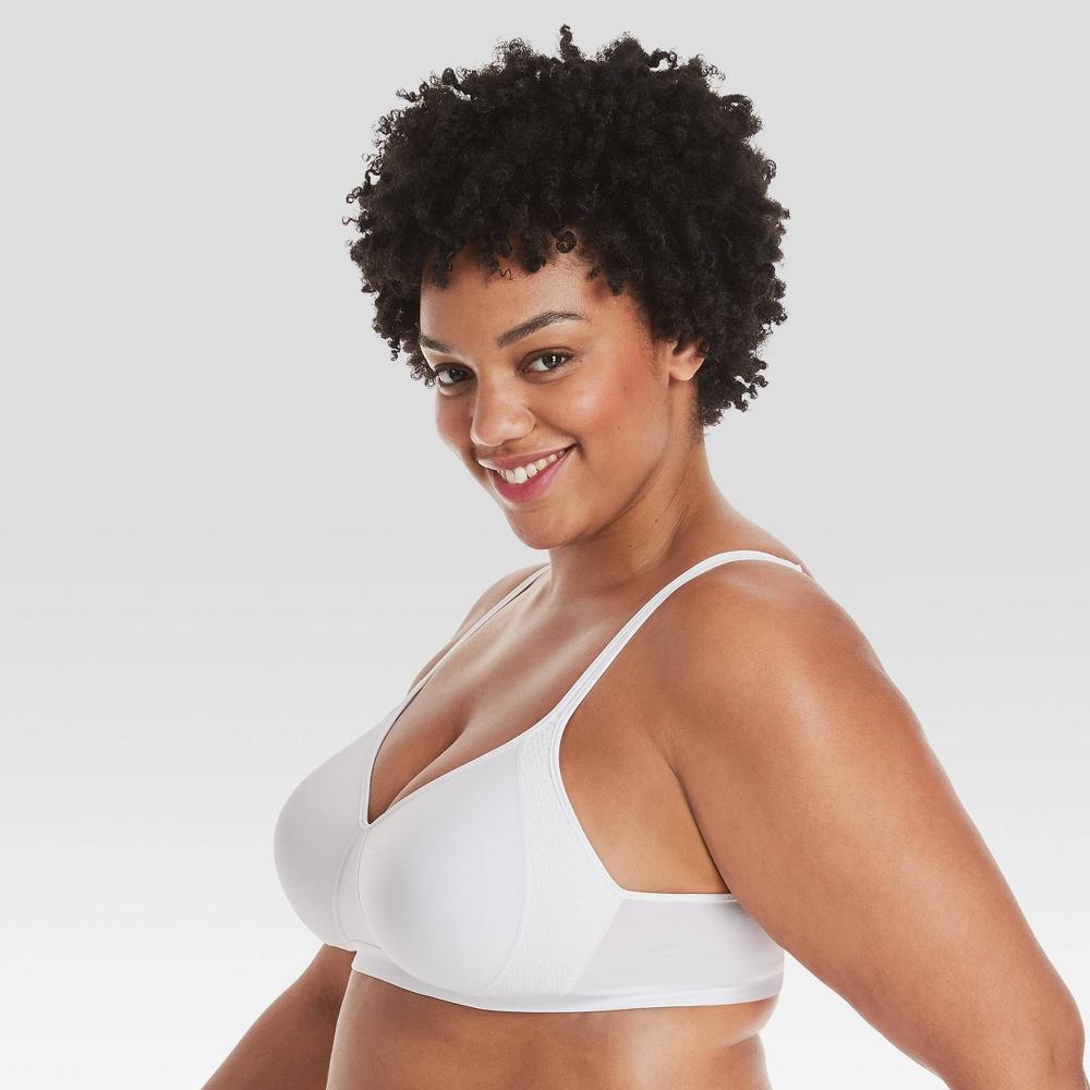 Hanes X-Temp Womens Wireless T-Shirt Bra White L Product Image