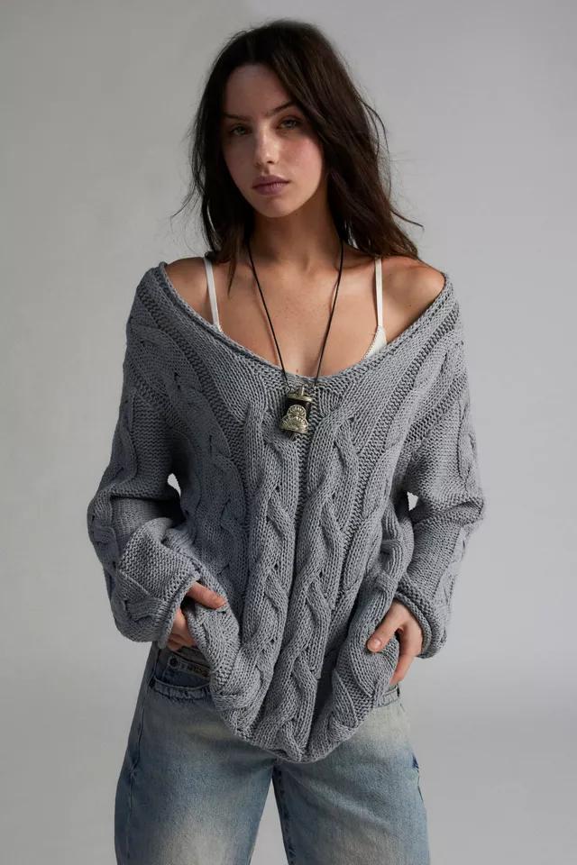 BDG Skylar Oversized Cable Knit Sweater Product Image