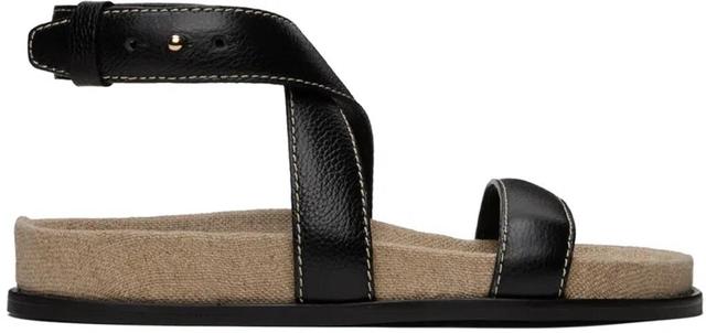 The Leather Chunky Sandals In Black Product Image