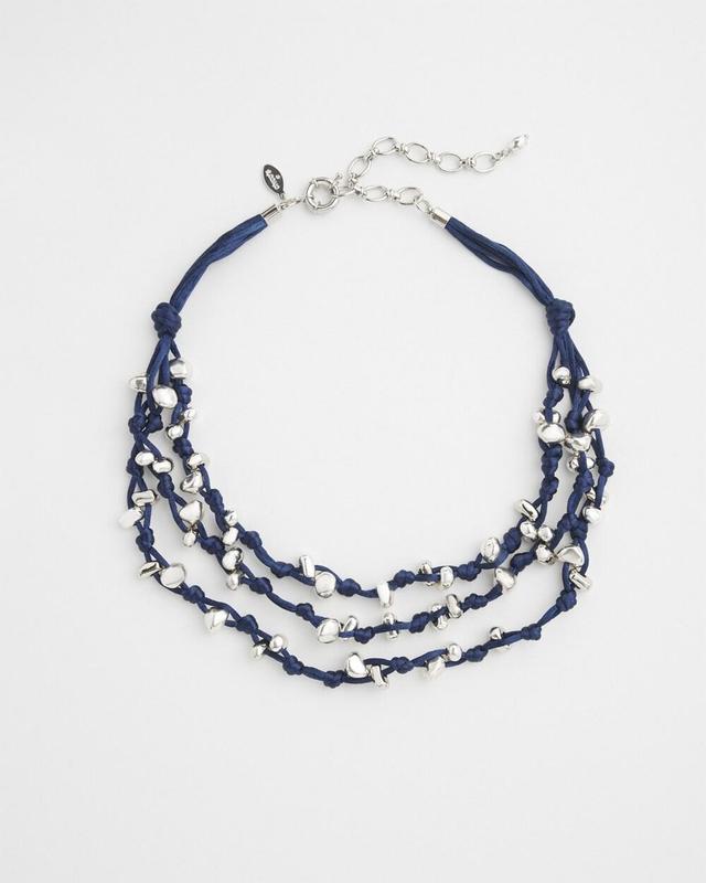 Silk Cord Necklace   Chico's - Blue - Women Product Image