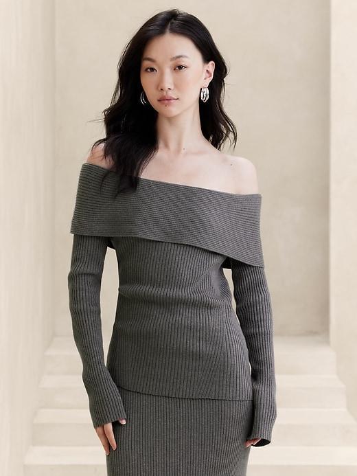 Off-Shoulder Sweater Product Image