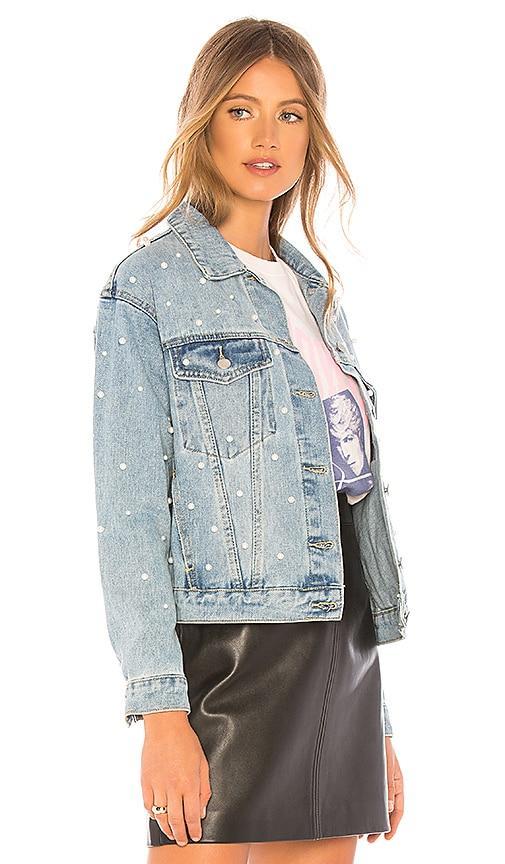 superdown Pearl Denim Jacket Size L, S, XL, XS. Product Image