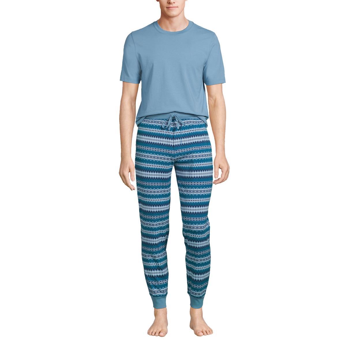 Mens Lands End Jersey Pajama Sleep Set Product Image