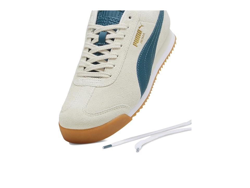 Mens PUMA Roma Athletic Shoe - Alpine Snow / Cold Green / Gum Product Image