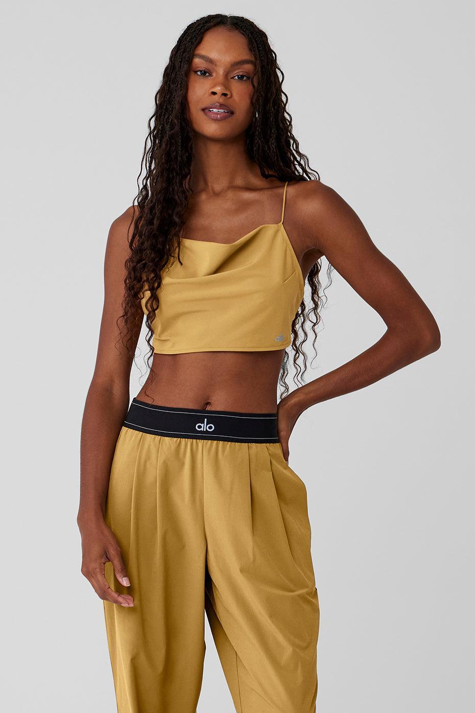 Cropped Megastar Tank - Golden Olive Branch Product Image