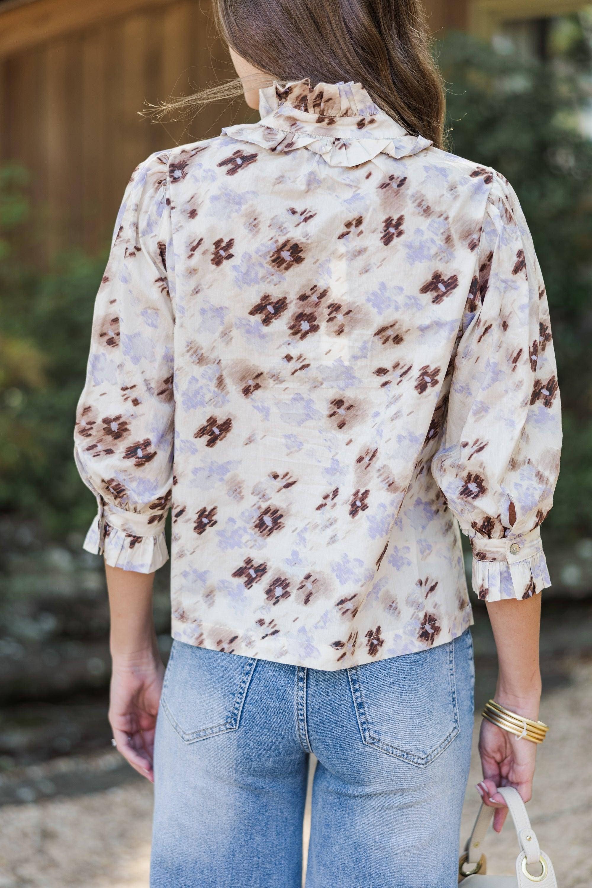 Pinch: Thinking Of You Cream White Floral Blouse Female Product Image