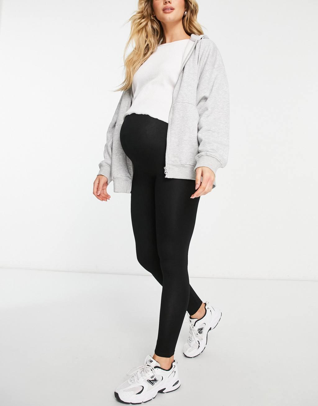 ASOS DESIGN Maternity over the bump premium supersoft leggings in cotton modal Product Image