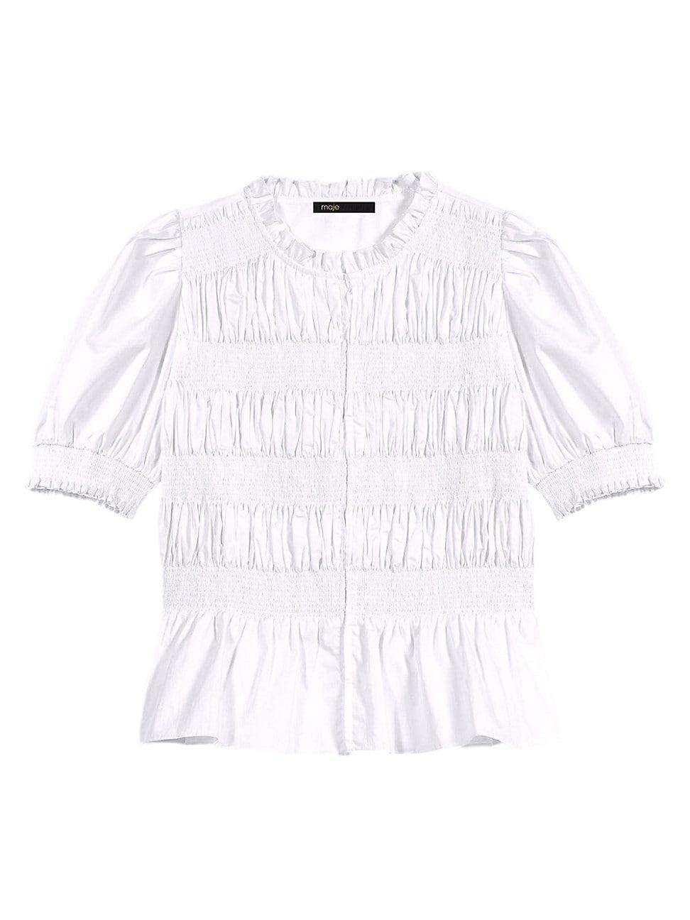 Womens Smocked Shirt Product Image