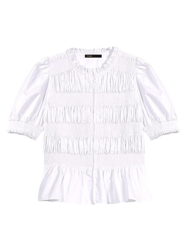 Womens Smocked Shirt Product Image