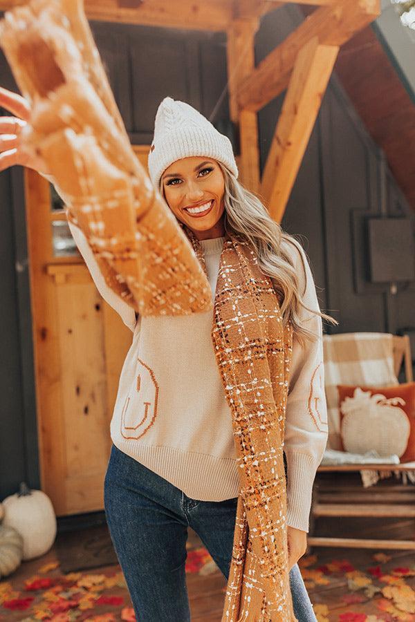 Cozy Cabin Vibes Scarf In Iced Mocha Product Image