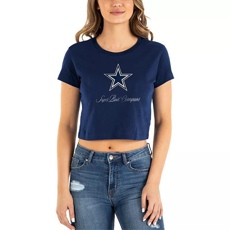 Womens New Era Dallas Cowboys Historic Champs T-Shirt Blue Product Image