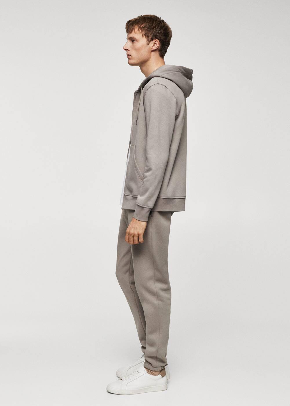 Mango Mens Cotton Zip-Up Hoodie Product Image