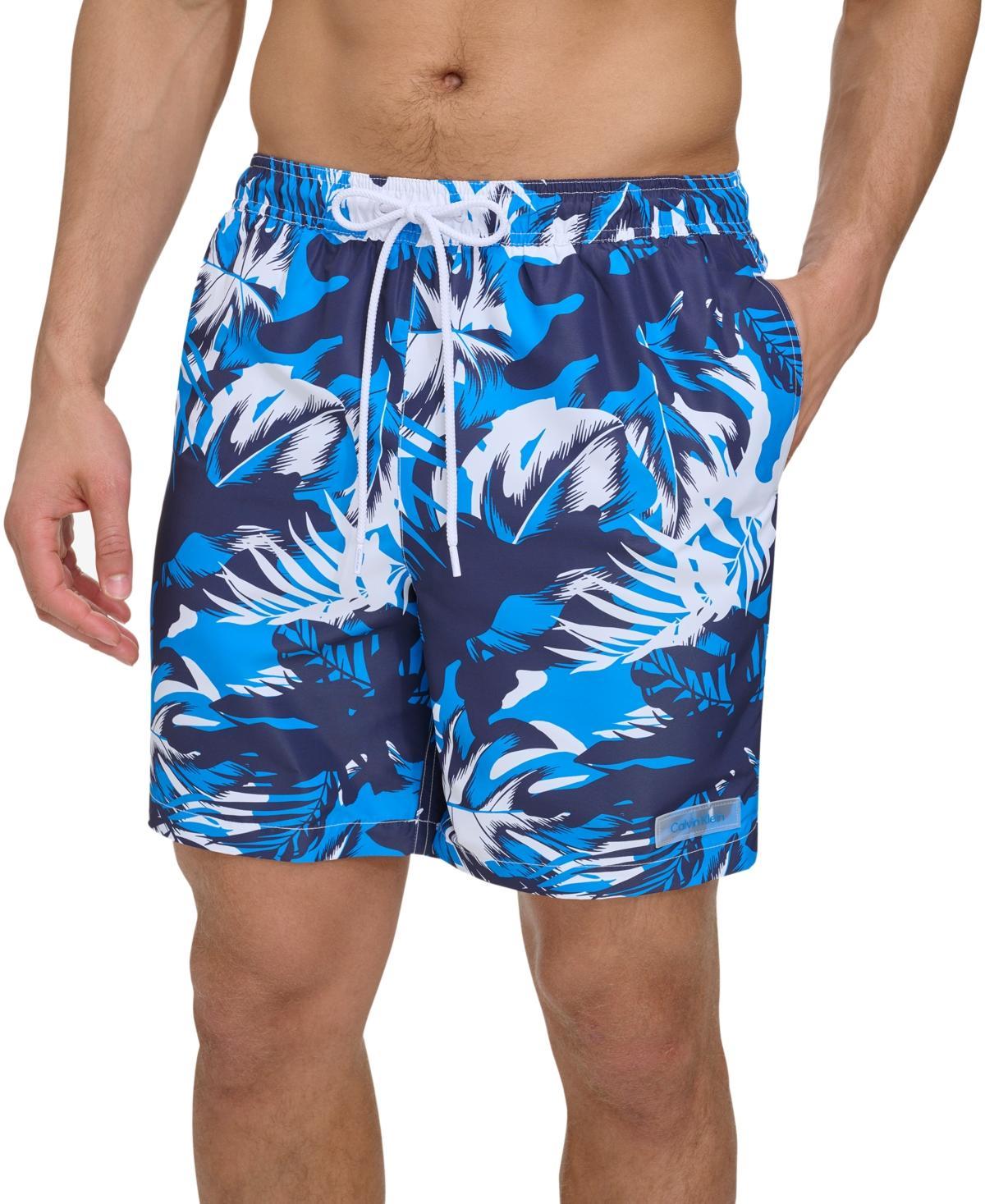 Calvin Klein Mens Island Camo Printed 7 Swim Trunks Product Image