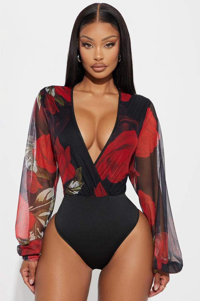 You're The Reason Mesh Bodysuit - Black/combo Product Image