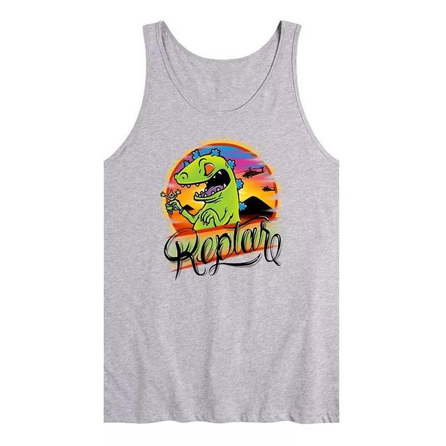 Mens Rugrats Tropical Reptar Tank Grey Product Image