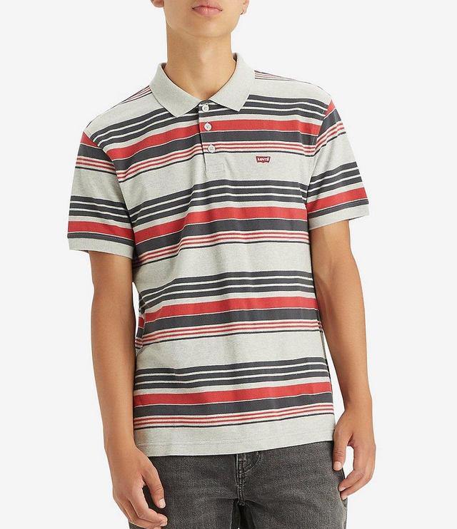 Levi's® Standard Fit Short Sleeve Housemark Striped Polo Shirt Product Image