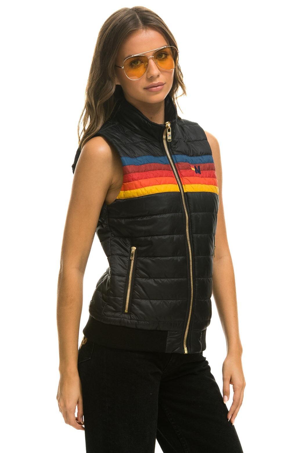 WOMEN'S 5 STRIPE VEST - BLACK Female Product Image