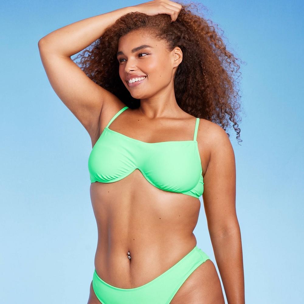 Womens Underwire Bralette Bikini Top - Wild Fable Mint XS Product Image