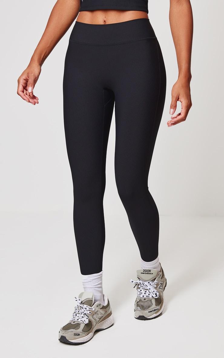 Black Active Rib Gym Leggings Product Image