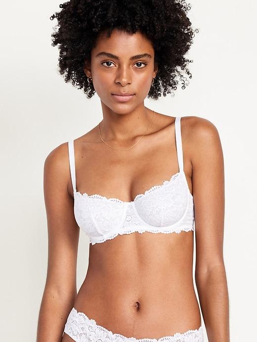 Lace Underwire Balconette Bra Product Image