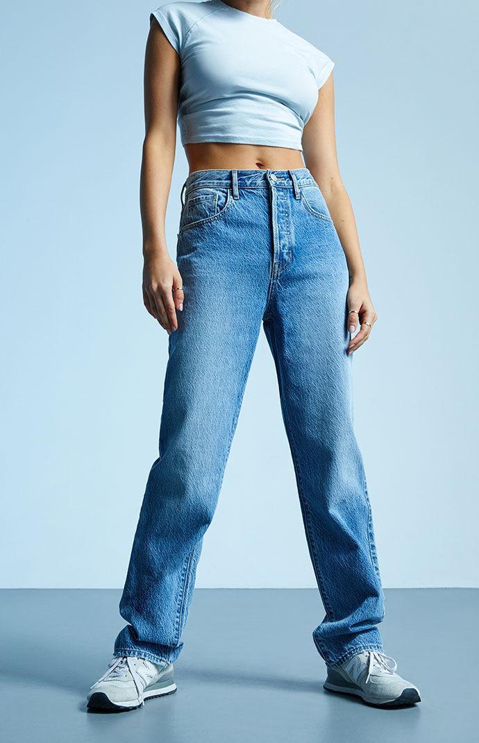 Women's Eco Medium Blue Dad Jeans product image