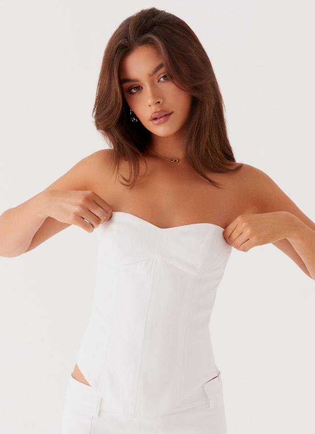 Jaslyn Corset Top - White Product Image