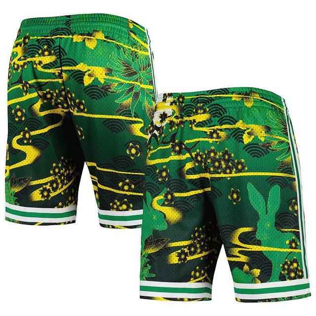 Mens Mitchell & Ness Kelly Boston Celtics Lunar New Year Swingman Shorts Product Image