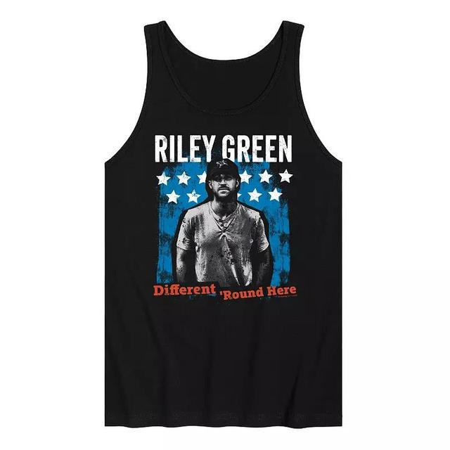 Mens Riley Green Different Round Here Graphic Tank Top Product Image