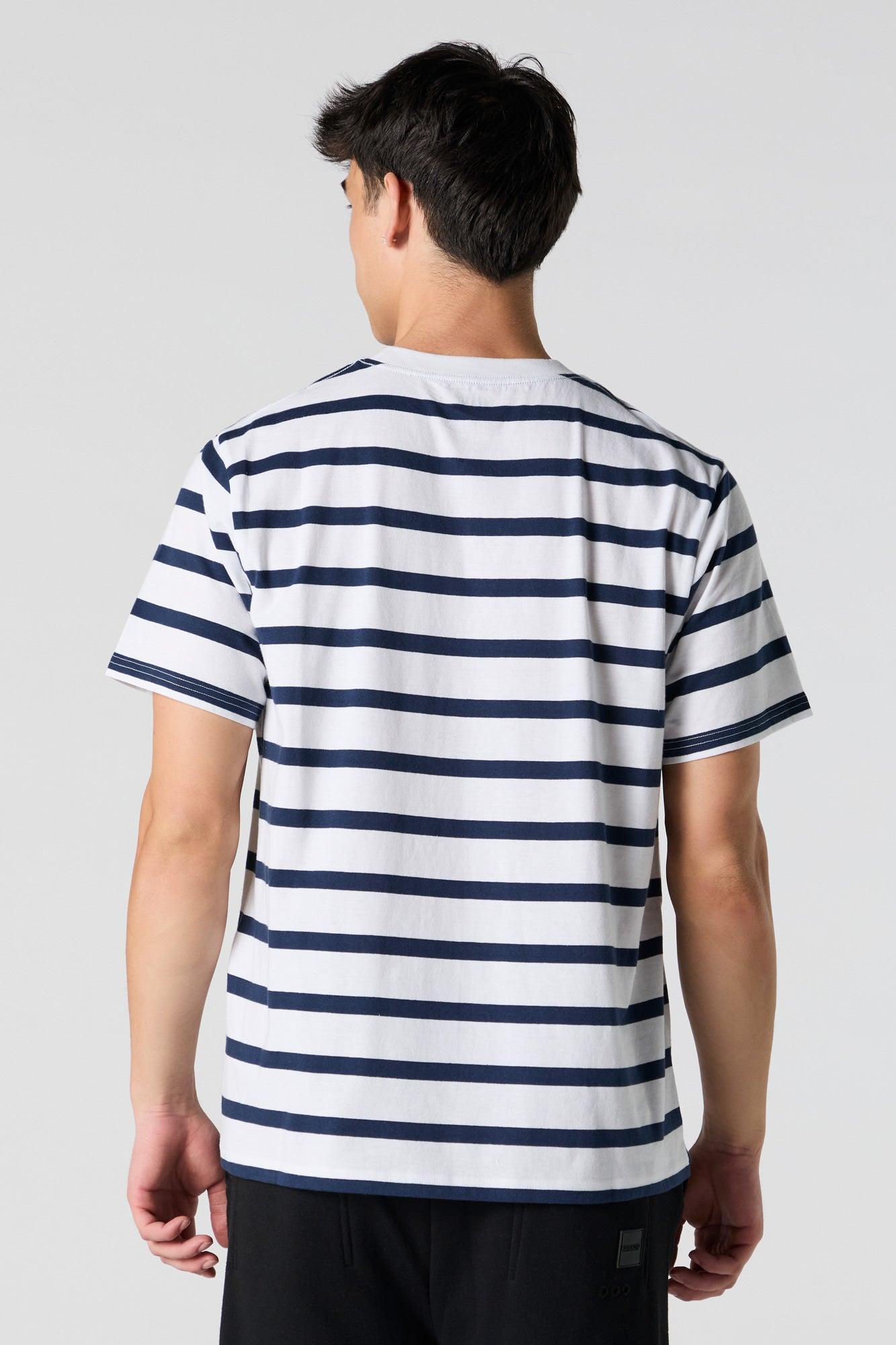 Striped Crewneck T-Shirt Male Product Image