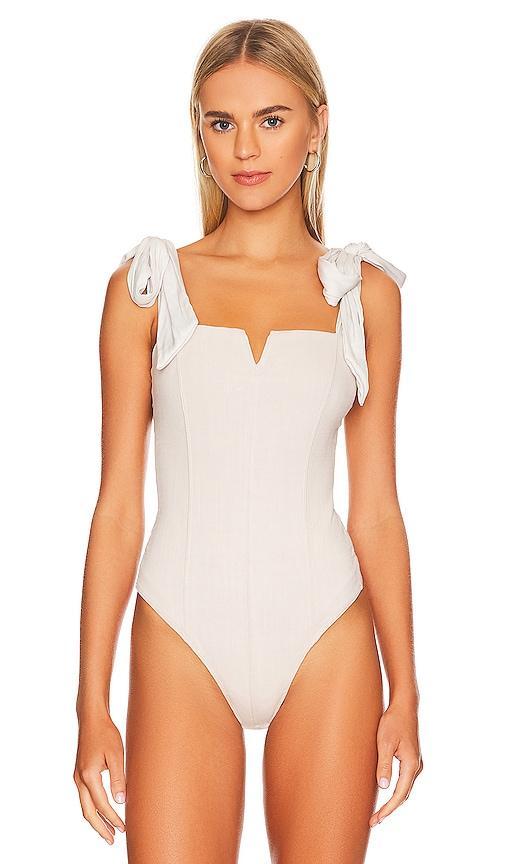 Free People Lola Shoulder Tie Seamed Bodysuit Product Image