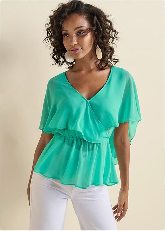 Surplice Chiffon Top Product Image