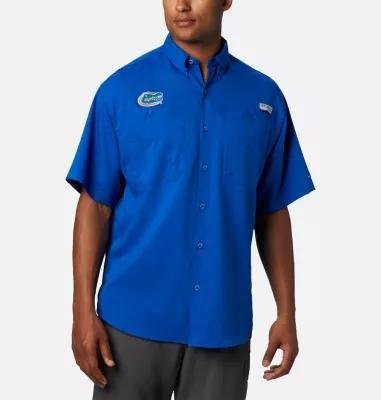 Columbia Mens Collegiate PFG Tamiami Short Sleeve Shirt - Tall - Florida- Product Image