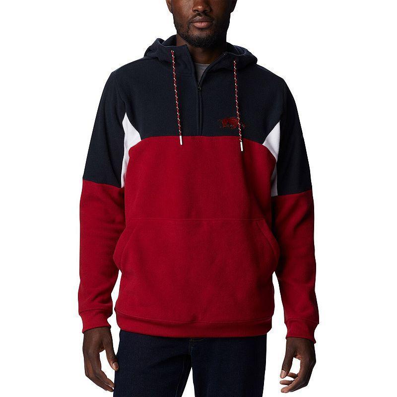 Mens Columbia Cardinal Arkansas Razorbacks Lodge Quarter-Zip Hoodie Product Image