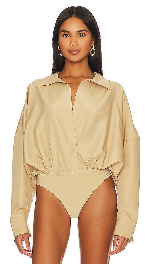 Oversized Boyfriend Shirt Bodysuit Product Image