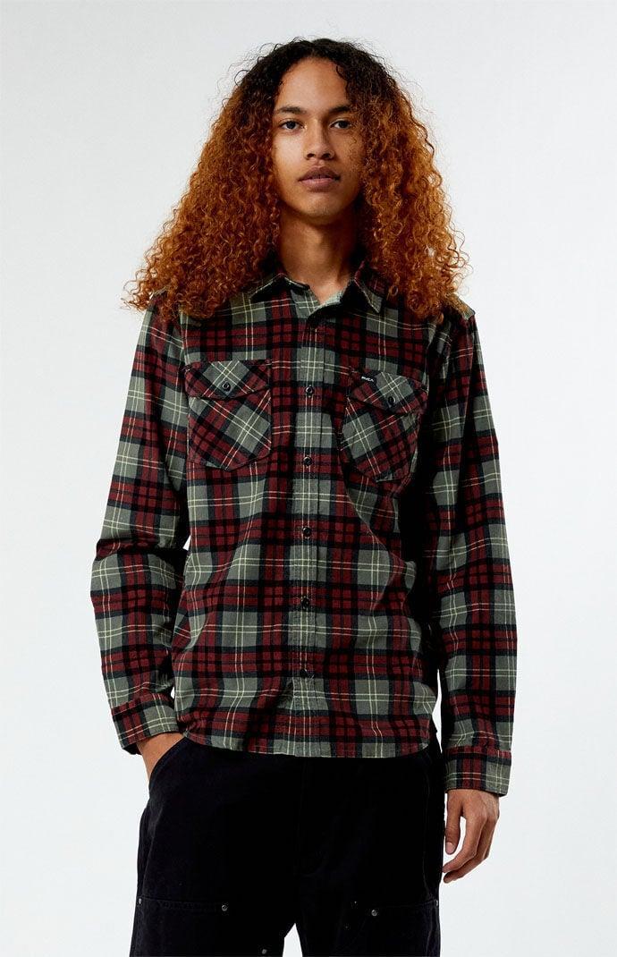 RVCA Men's Freeman Cord Plaid Long Sleeve Shirt Product Image