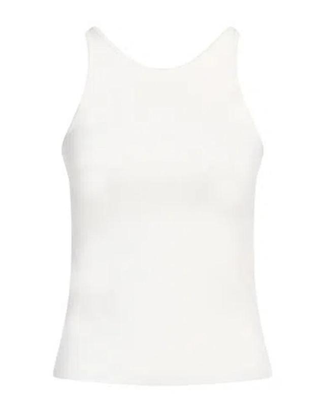 MAX MARA Woman Tank Top Ivory Size M Virgin Wool, Polyamide, Elastane In White Product Image