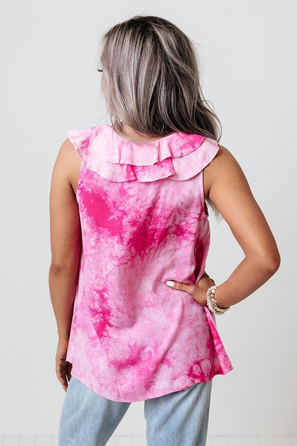 Sweet On Summer Tie Dye Shift Top in Pink Product Image