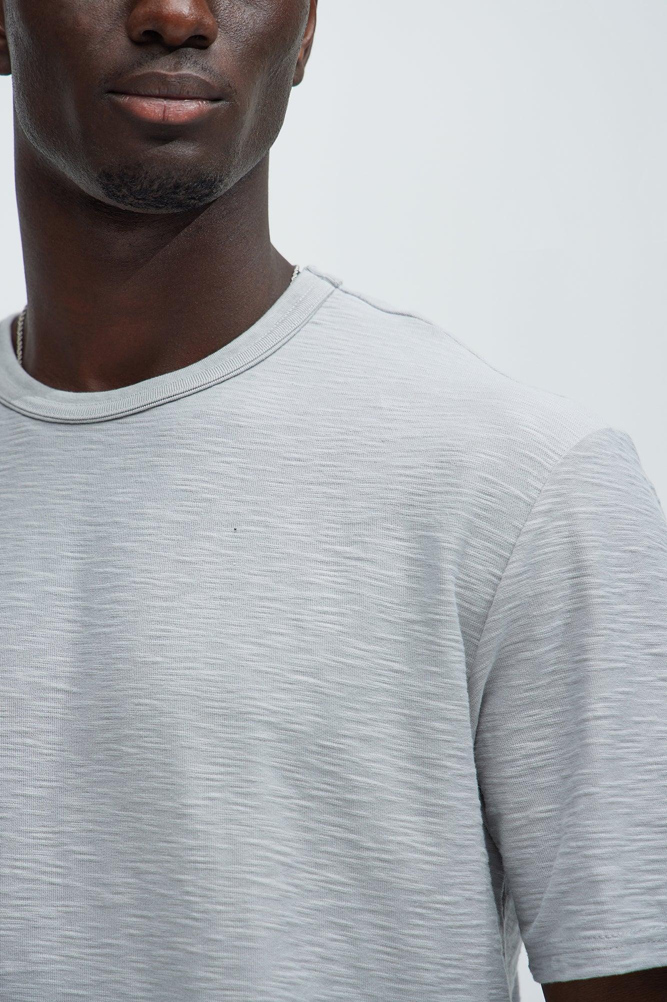 Asher Slub Texture Short Sleeve Tee - Grey Product Image