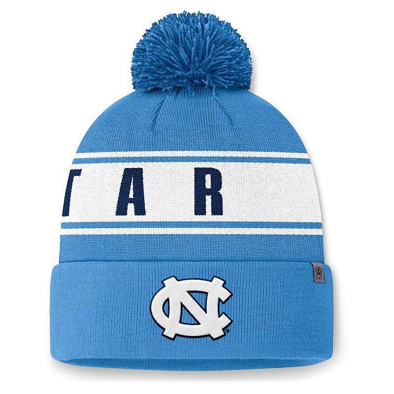 Mens Top of the World Carolina Blue North Carolina Tar Heels Slash Cuffed Knit Hat with Pom Product Image