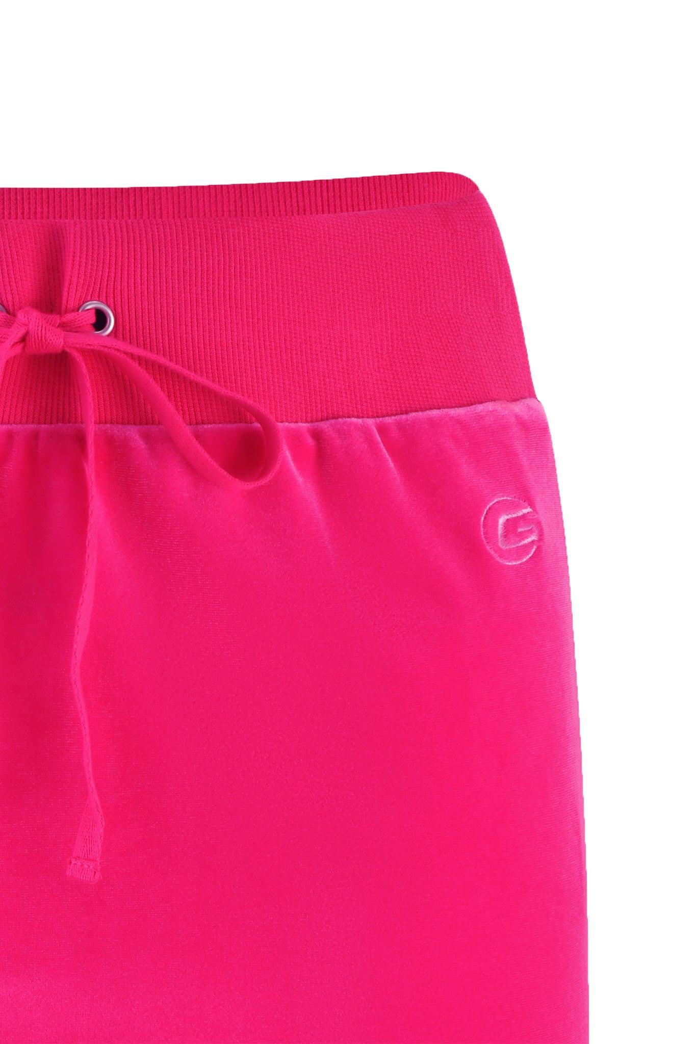 STACEY VELOUR SKIRT - PINK : HOT PINK Product Image