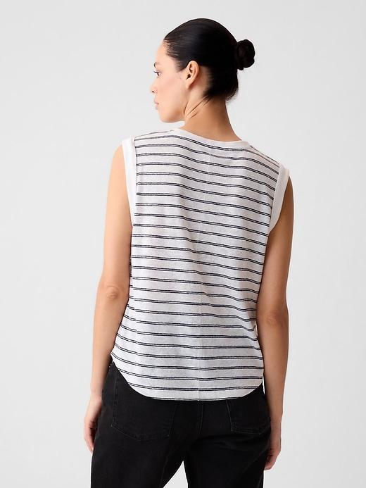 Linen-Blend Tank Top Product Image