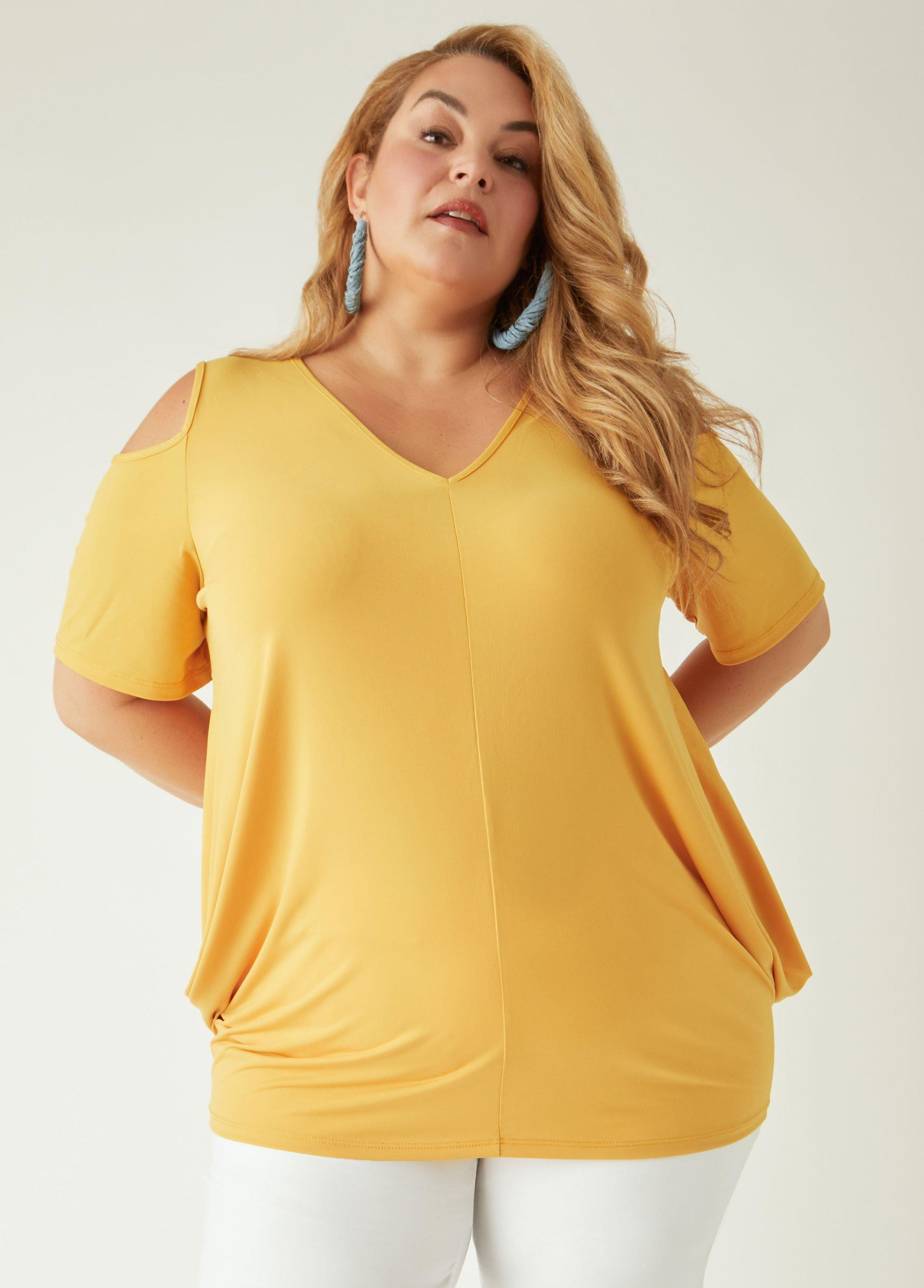 Plus Size Cold Shoulder Tunic Ashley Stewart Product Image