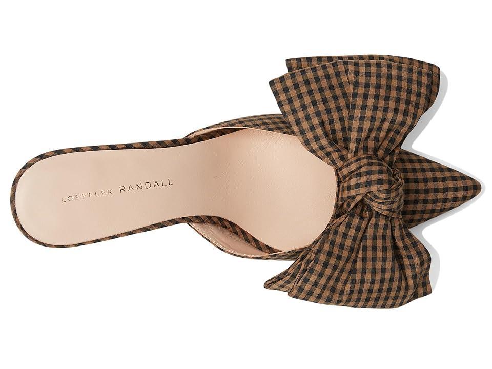 Loeffler Randall Margot Bow Mule Black Check) Women's Shoes Product Image