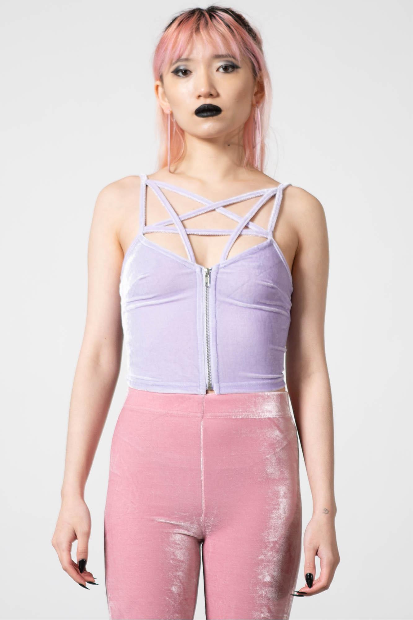 Lost In Sin Zip Top [PASTEL LILAC] Female product image