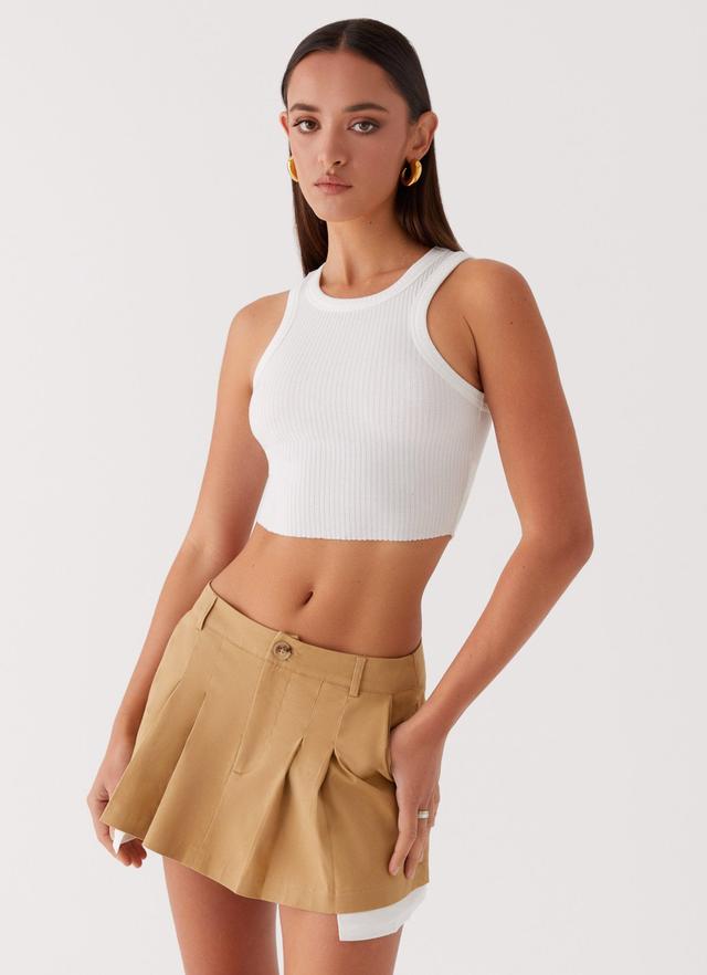 Tegan Cargo Mini Skirt - Tan Product Image