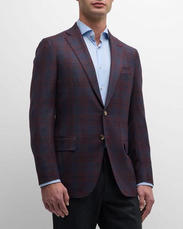 Mens Plaid Wool Sport Coat Product Image