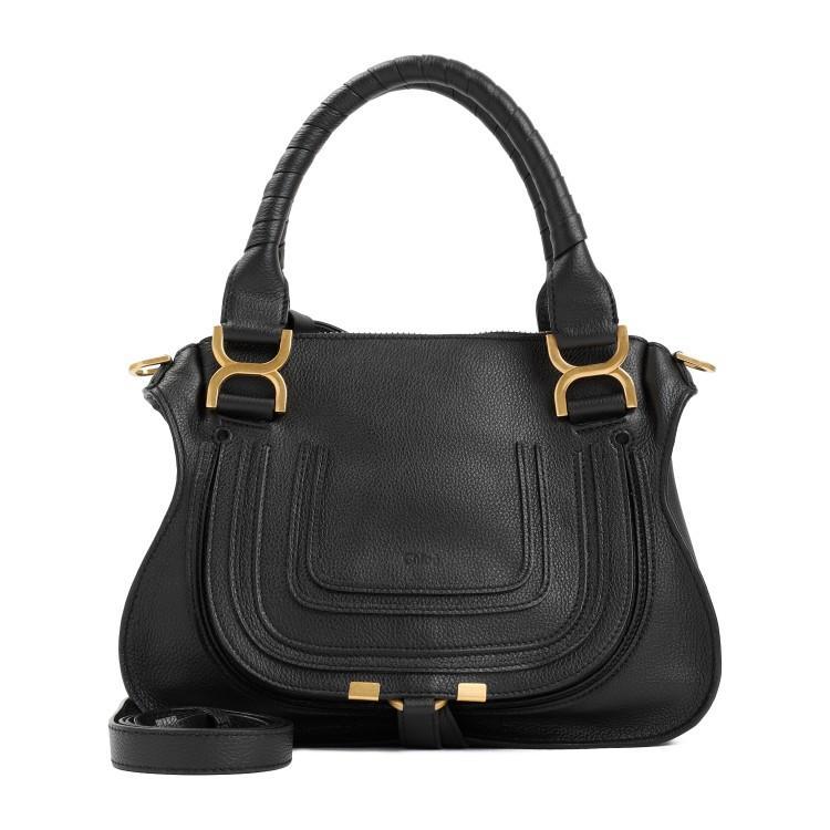 Small Marcie Tote Bag In Black Product Image