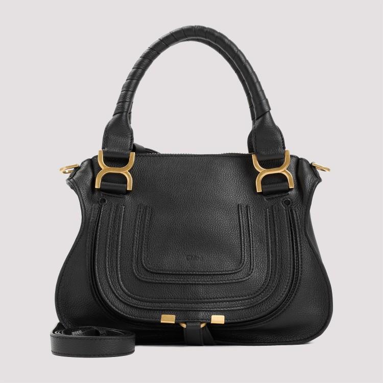 Small Marcie Tote Bag In Black Product Image