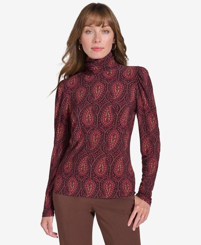 Tommy Hilfiger Womens Paisley-Print Turtleneck Product Image