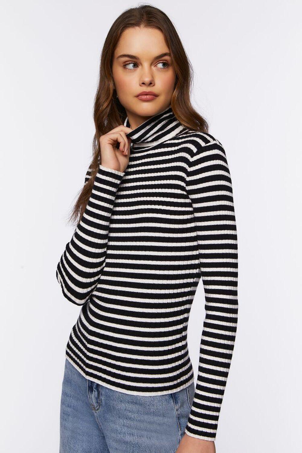 Striped Turtleneck Long-Sleeve Top | Forever 21 Product Image